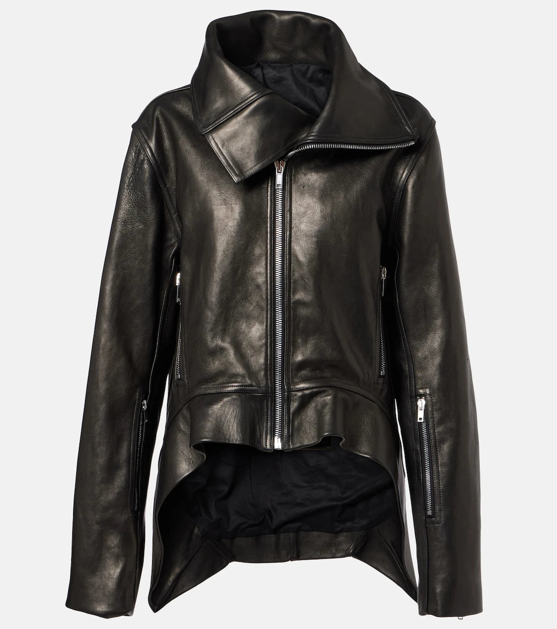 Rick Owens - Asymmetric leather jacket