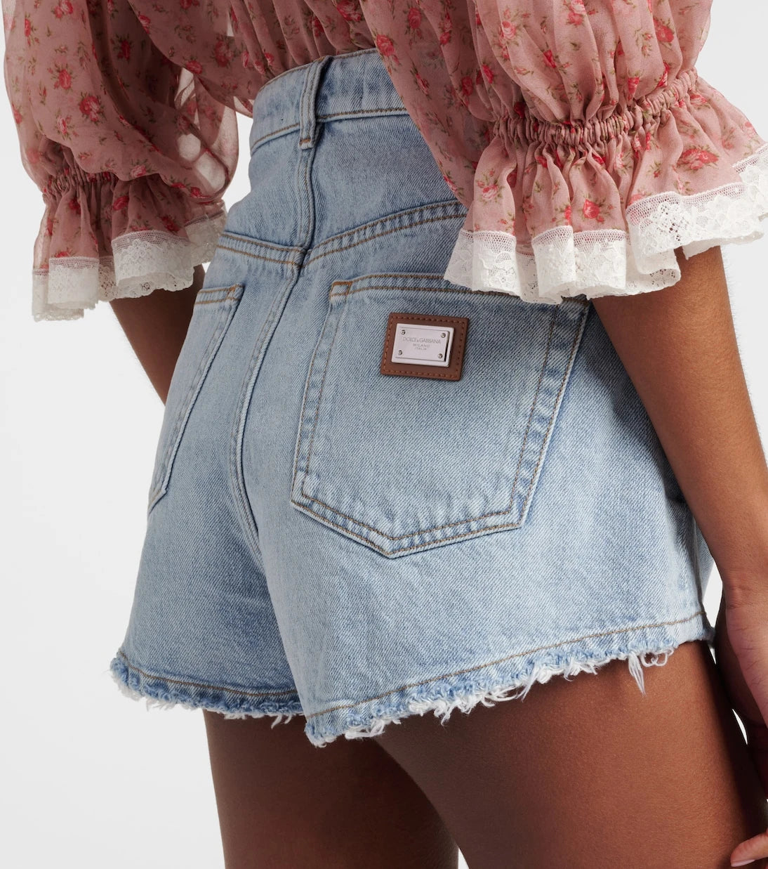 Dolce&Gabbana - Frayed denim shorts
