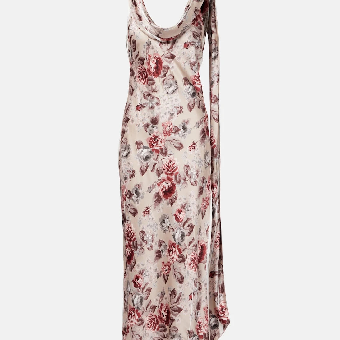 Acne Studios - Scarf-detail floral midi dress