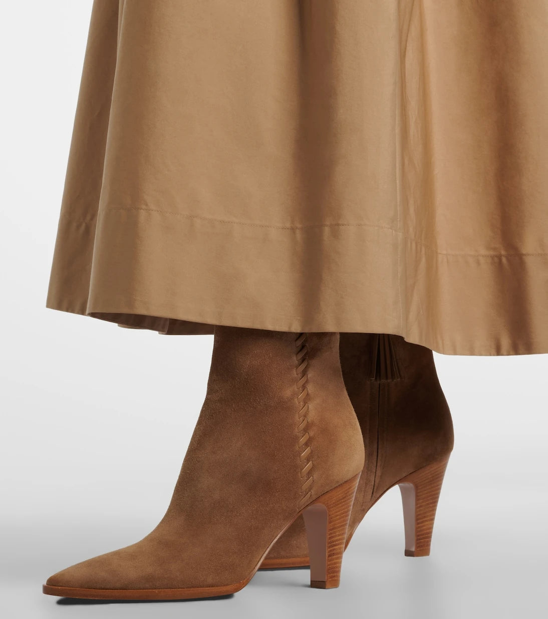 Gianvito Rossi - Leather-trimmed suede ankle boots