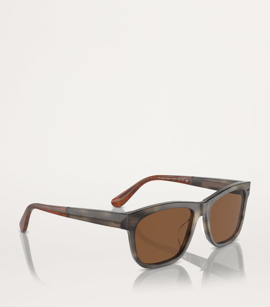 Brunello Cucinelli Brown Titanium Sunglasses
