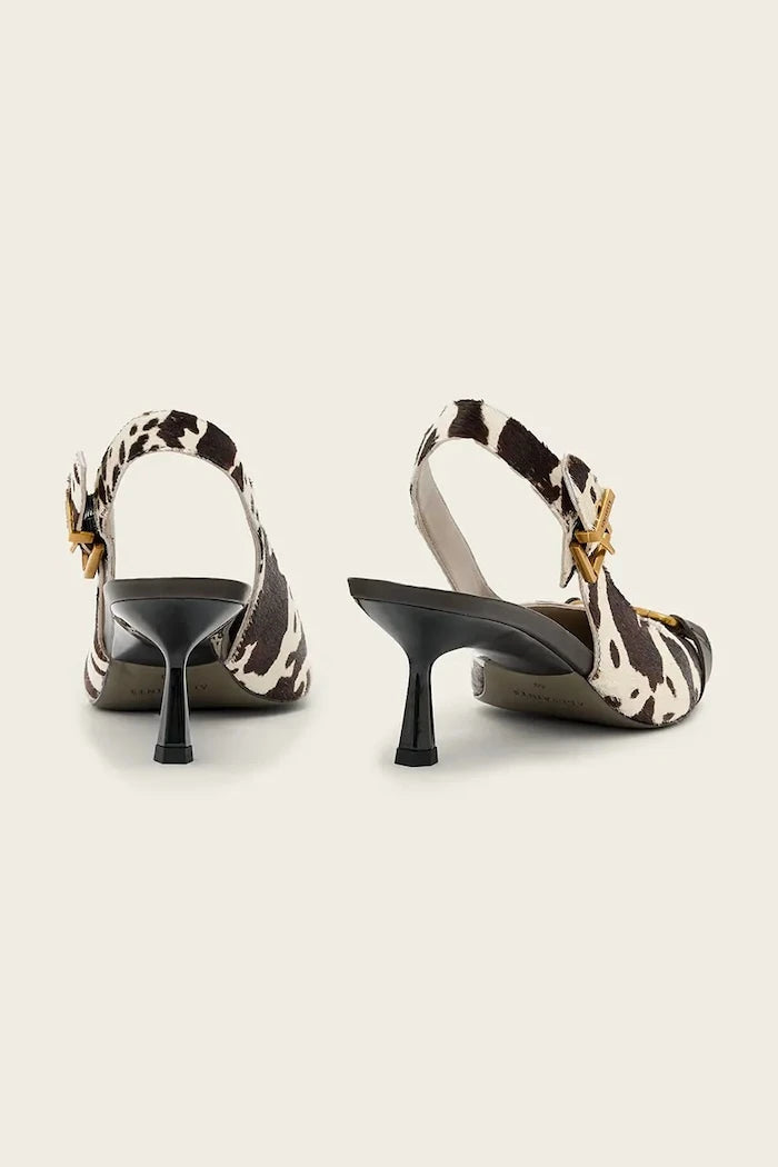 AllSaints обувки с ток кожени Hera Slingback Shoe