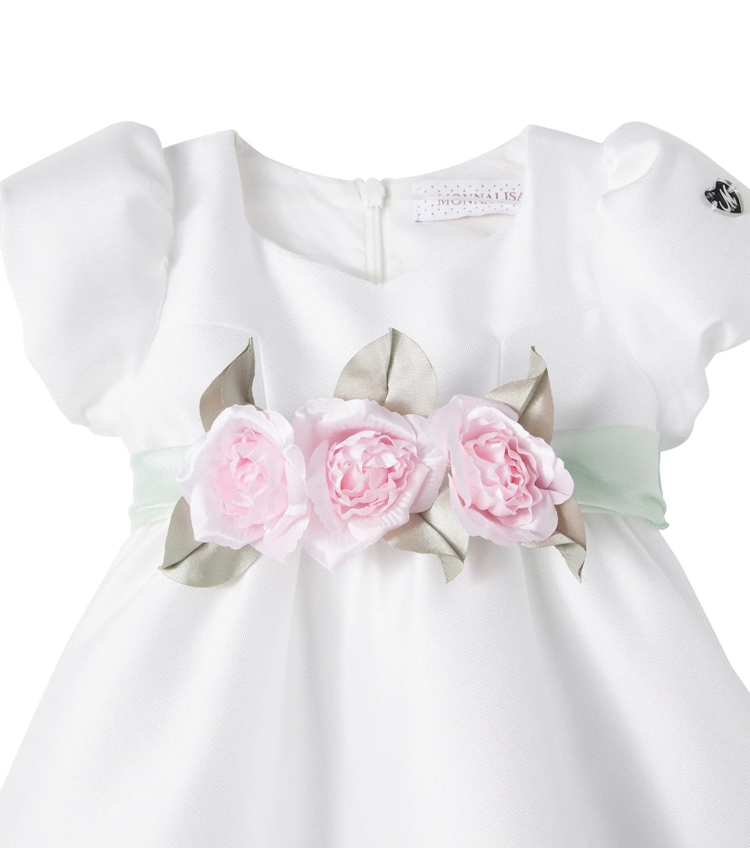 Monnalisa - Floral-appliqué dress