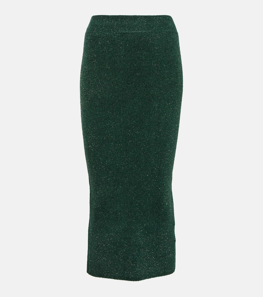 Galvan - Moonlight metallic knit midi skirt