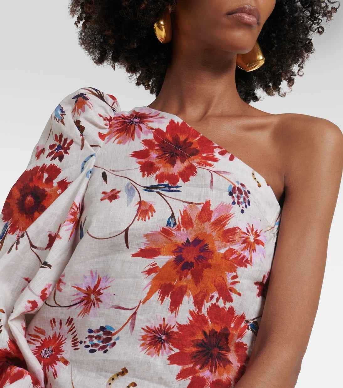 Dorothee Schumacher - Floral Ease one-shoulder linen top