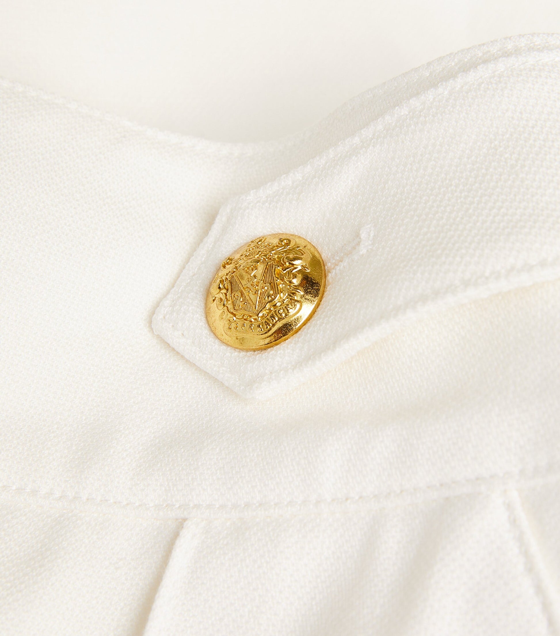 Veronica Beard White Linen-Blend Runo Shorts