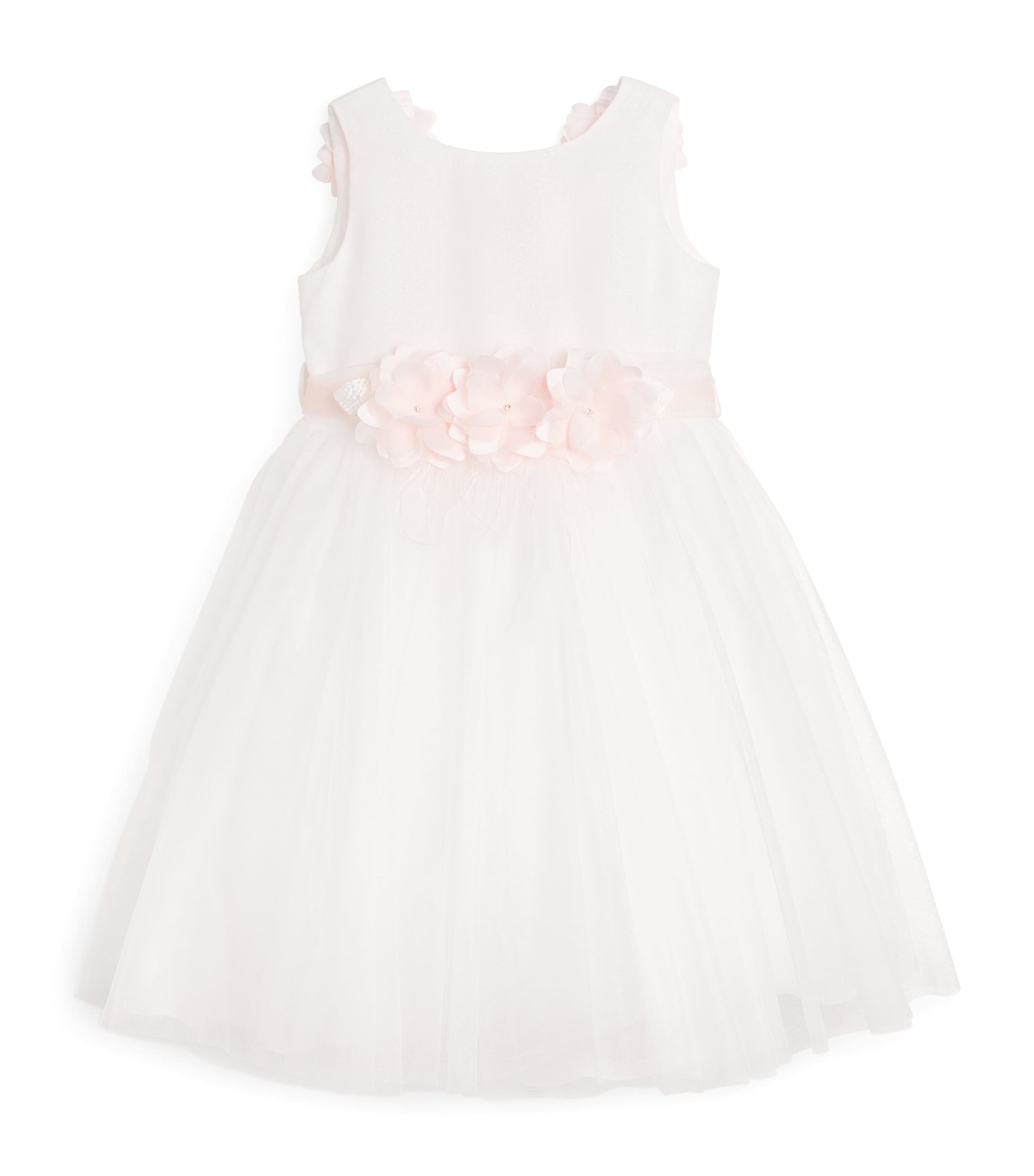 Pink Floral-Appliqué Dress (2-14 Years)