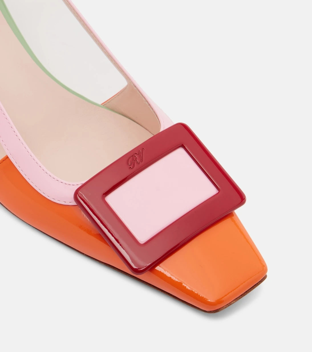 Roger Vivier - Belle Vivier leather slingback pumps