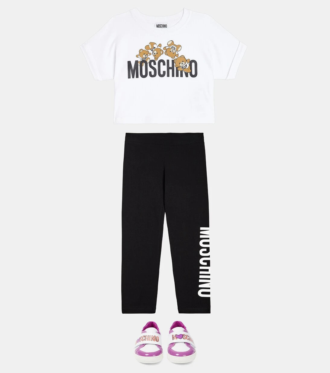 Moschino Kids - Logo cotton-blend jersey leggings