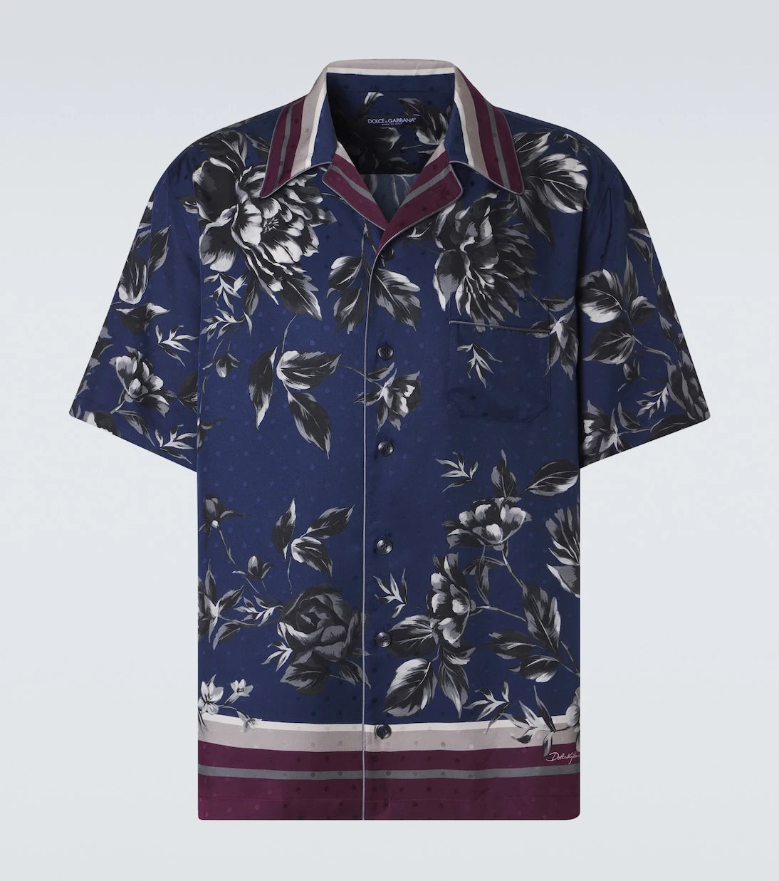 Dolce&Gabbana - Printed silk bowling shirt