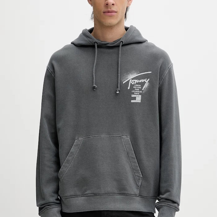 Tommy Jeans суичър с качулка мъжки от памук