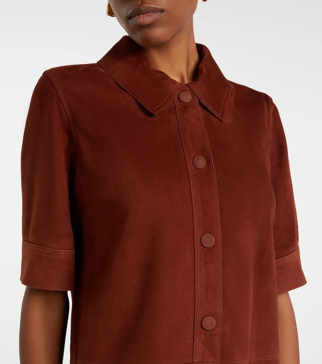 Yves Salomon - Suede polo dress