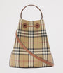 Brown Small Check Bucket Bag