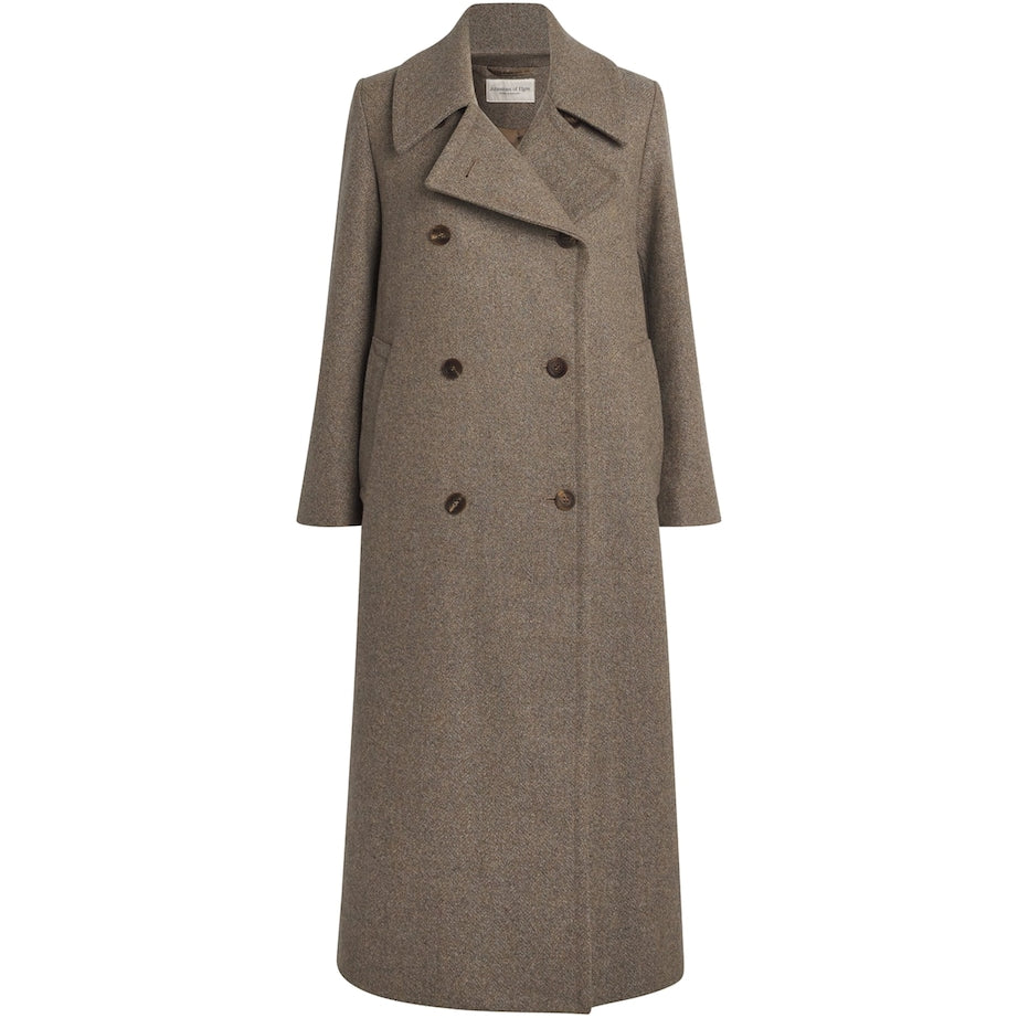Johnstons Of Elgin Brown Wool The Great Coat