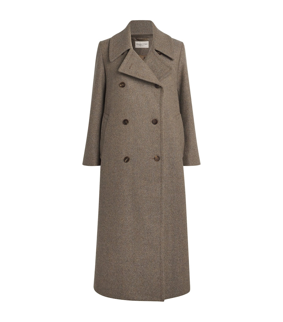 Johnstons Of Elgin Brown Wool The Great Coat