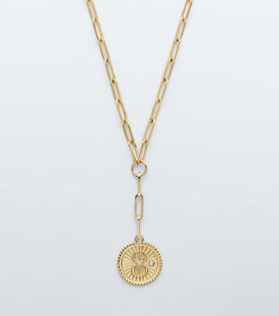 FoundRae - Karma 18kt gold chain necklace with diamond