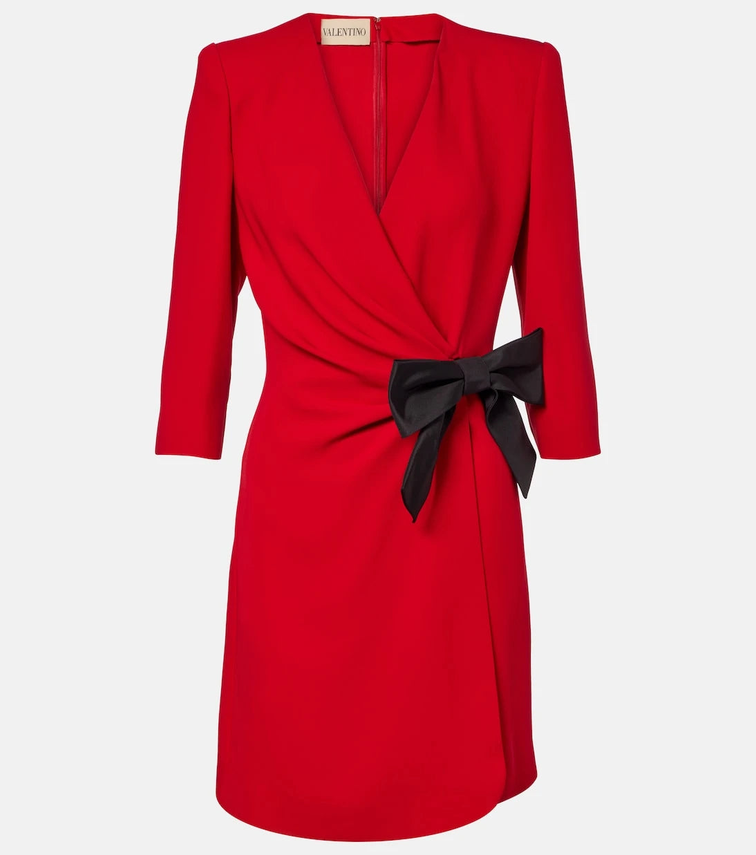 Valentino - Bow-detail silk minidress