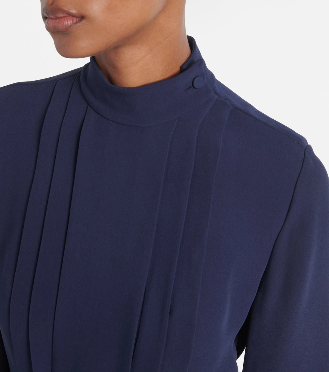Valentino - Cady Couture pleated belted blouse