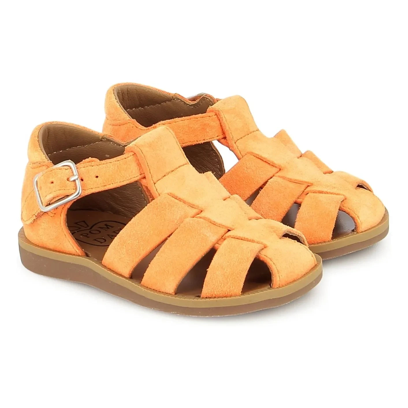 Pom d'Api - Poppy Daddy Velvet sandals | Apricot