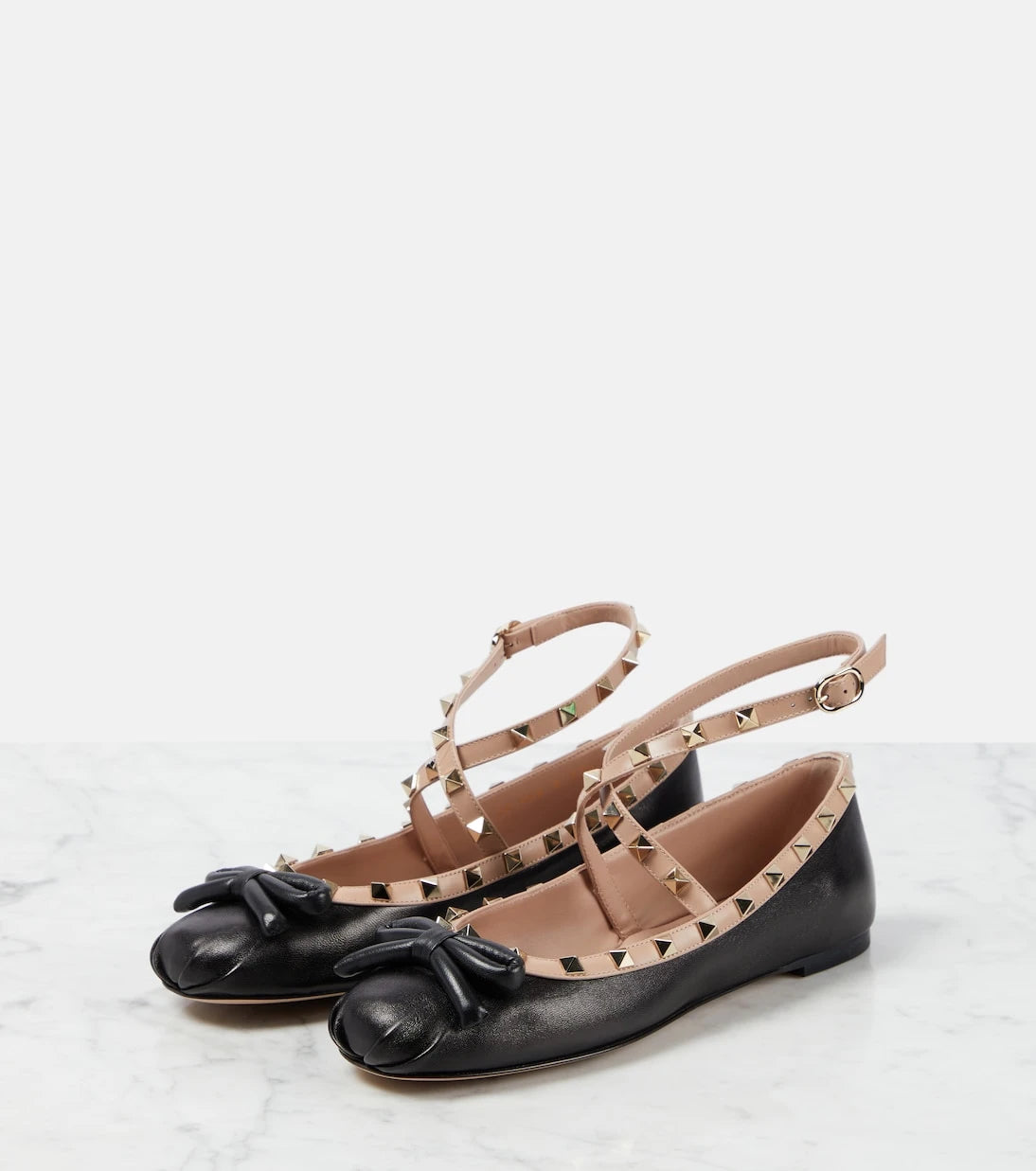 Valentino Garavani - Rockstud leather ballet flats