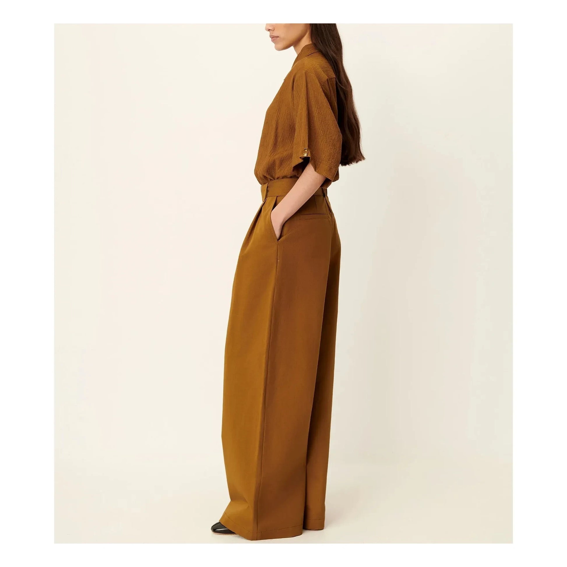 Sessùn - Rive Cotton Pants | Bronze