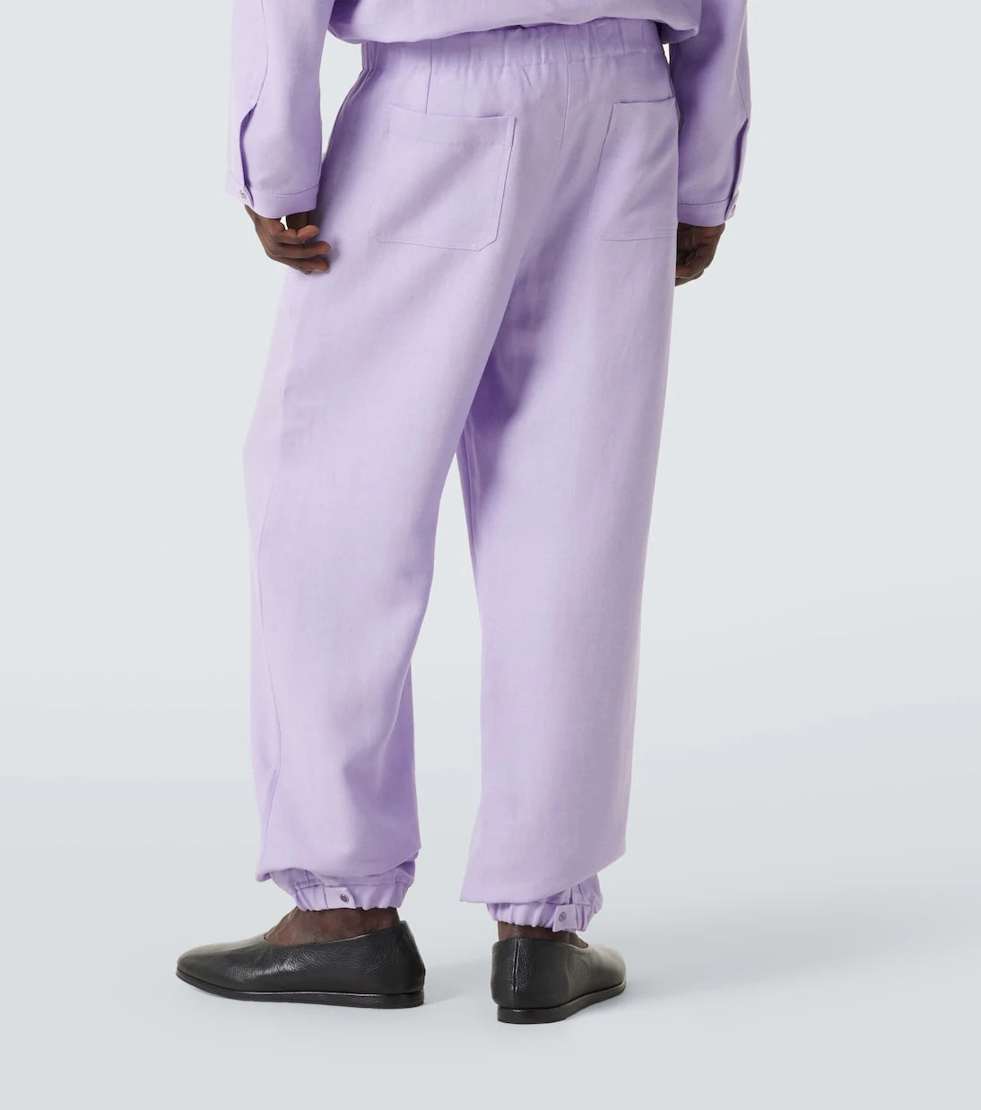 God's True Cashmere - Linen sweatpants with amethyst
