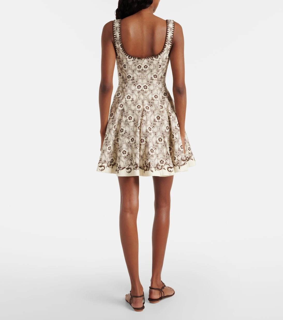 Alémais - Printed linen and cotton minidress