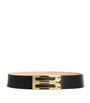 Victoria Beckham Black Jumbo Leather Frame Belt