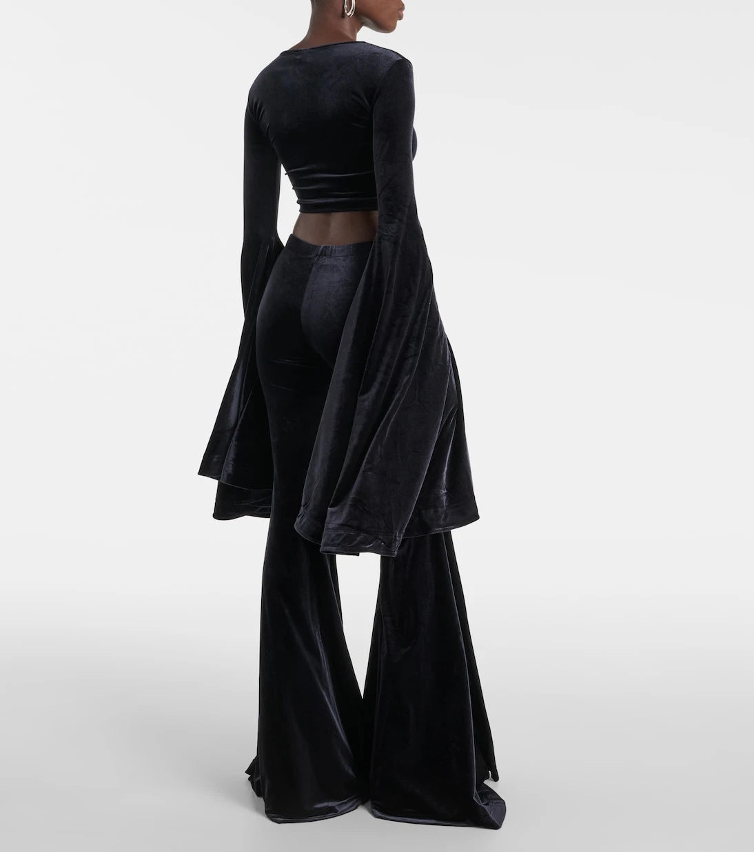 Vetements - Velvet crop top