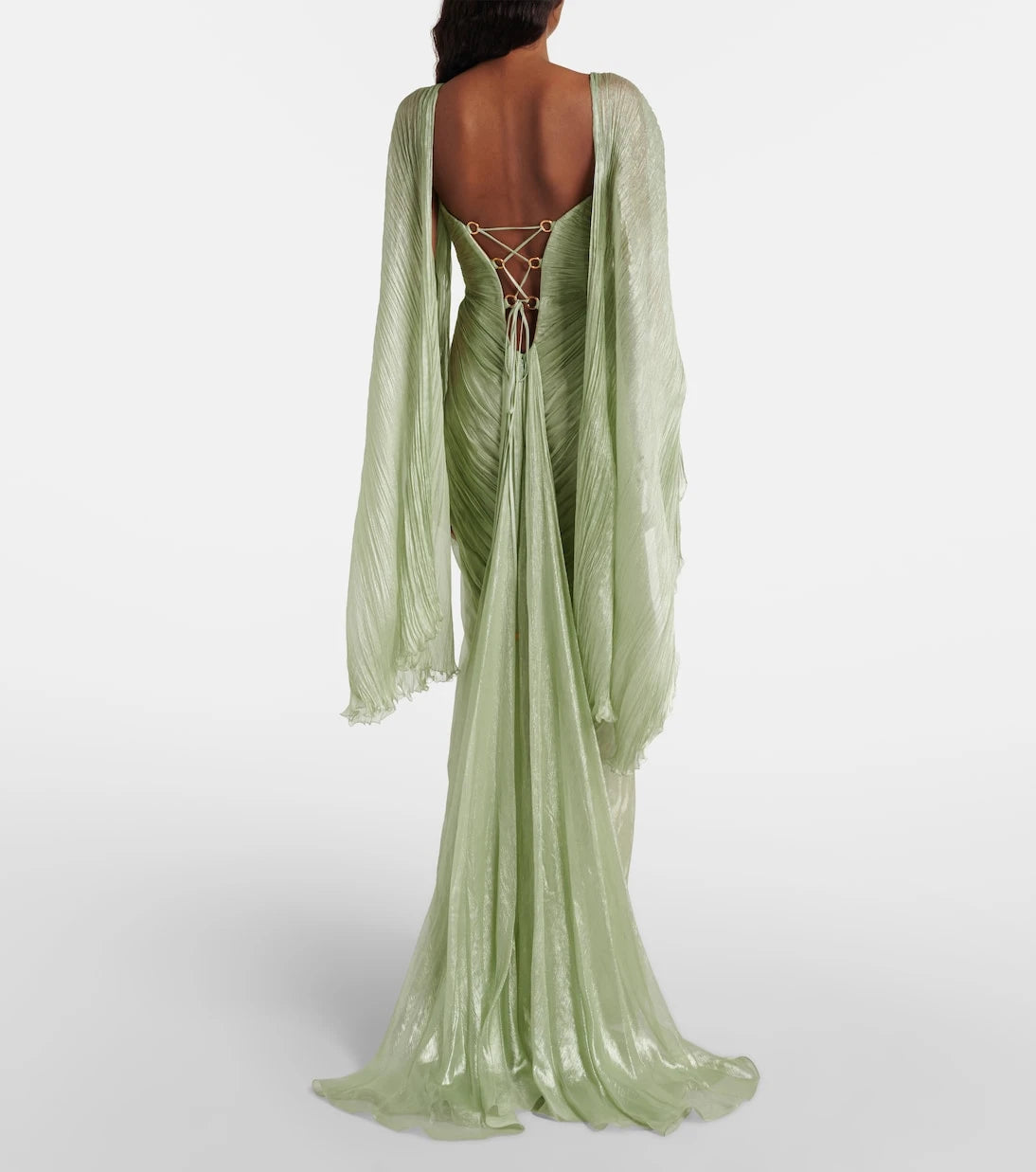 Maria Lucia Hohan - Cassandra caped silk muslin gown
