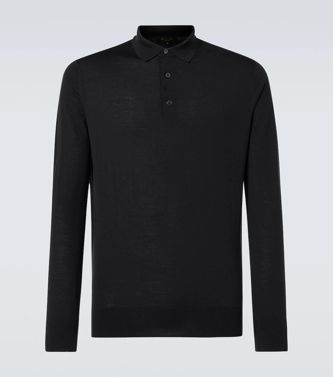Loro Piana - قميص بولو صوف بأكمام طويلة