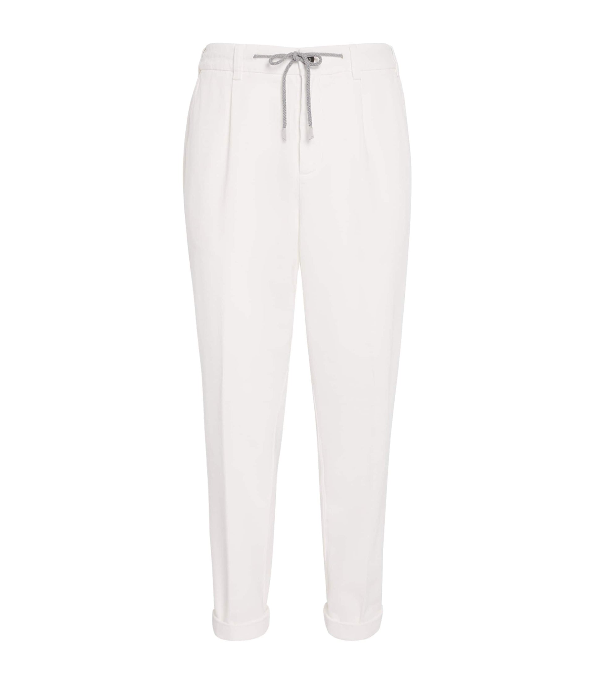 Cotton Drawstring Tapered Trousers