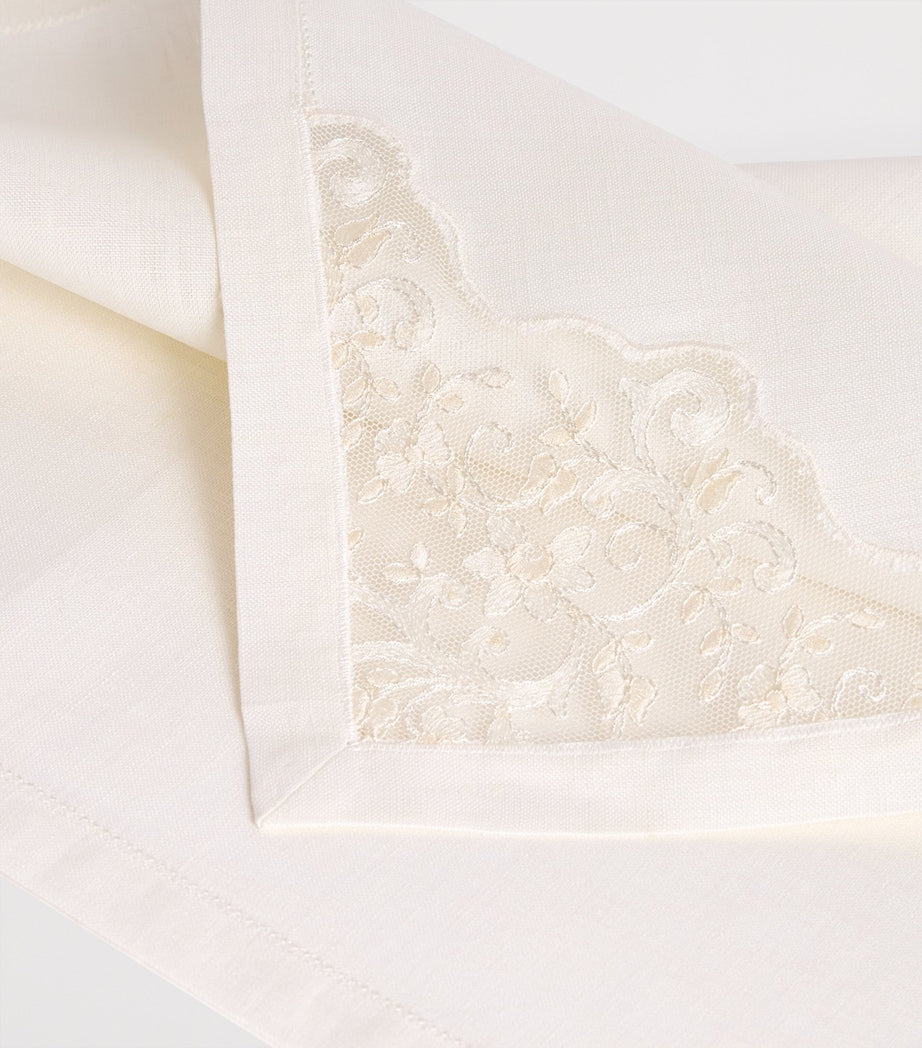 Dea Linen Lace-Trim Elite Napkin (45cm x 45cm)