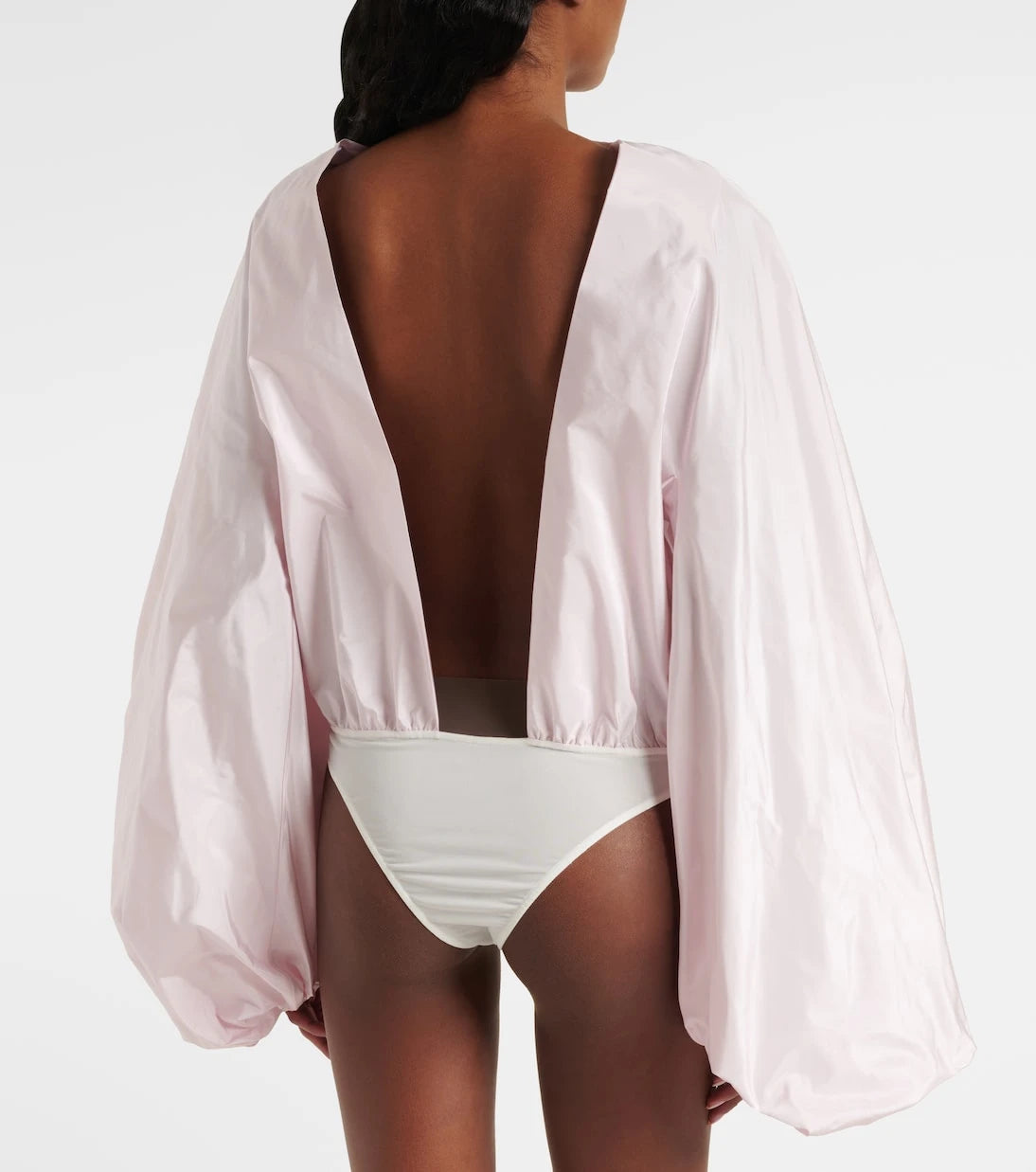 Alaïa - Balloon silk bodysuit
