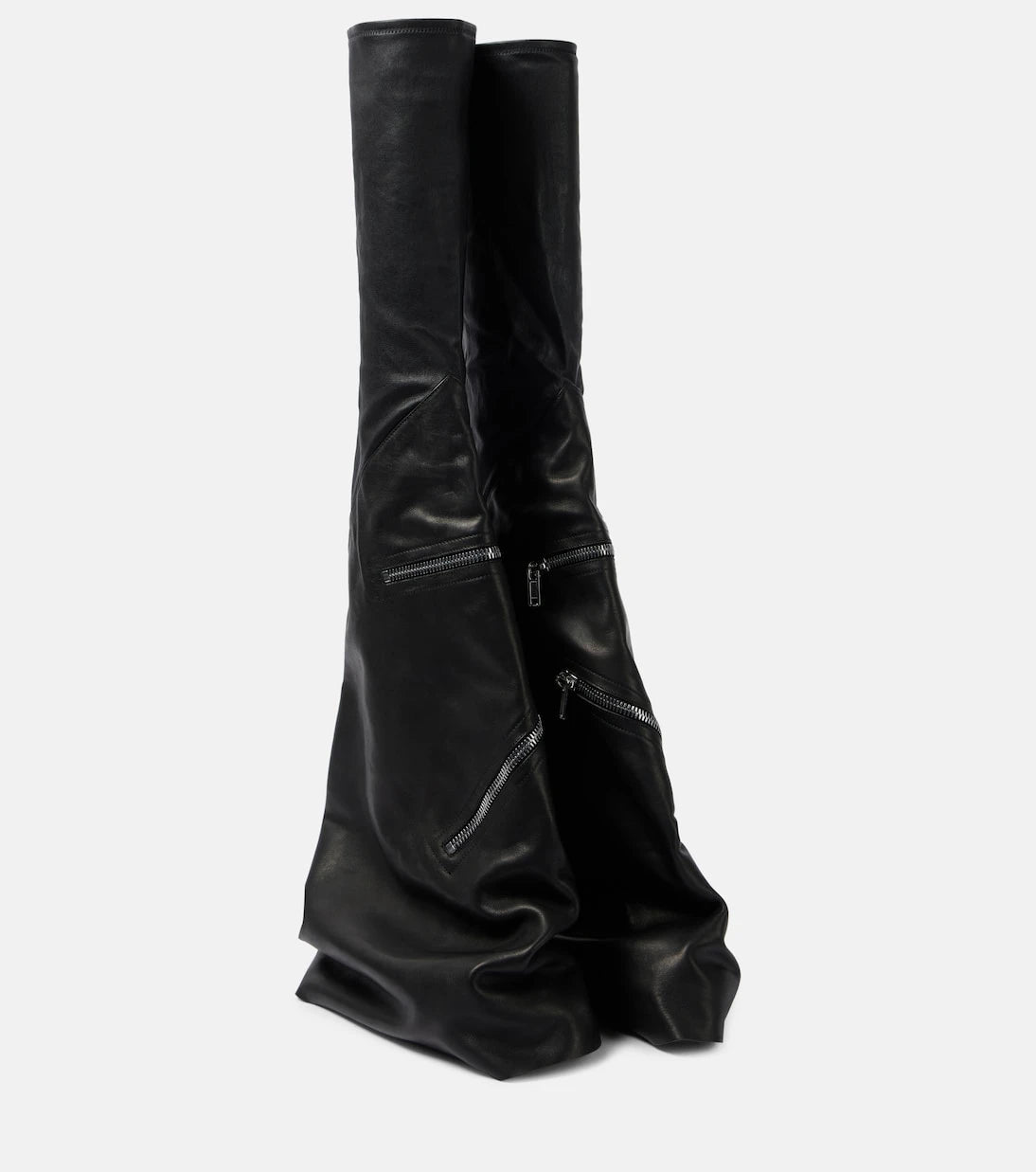 Rick Owens - Cargoflares leather knee-high boots