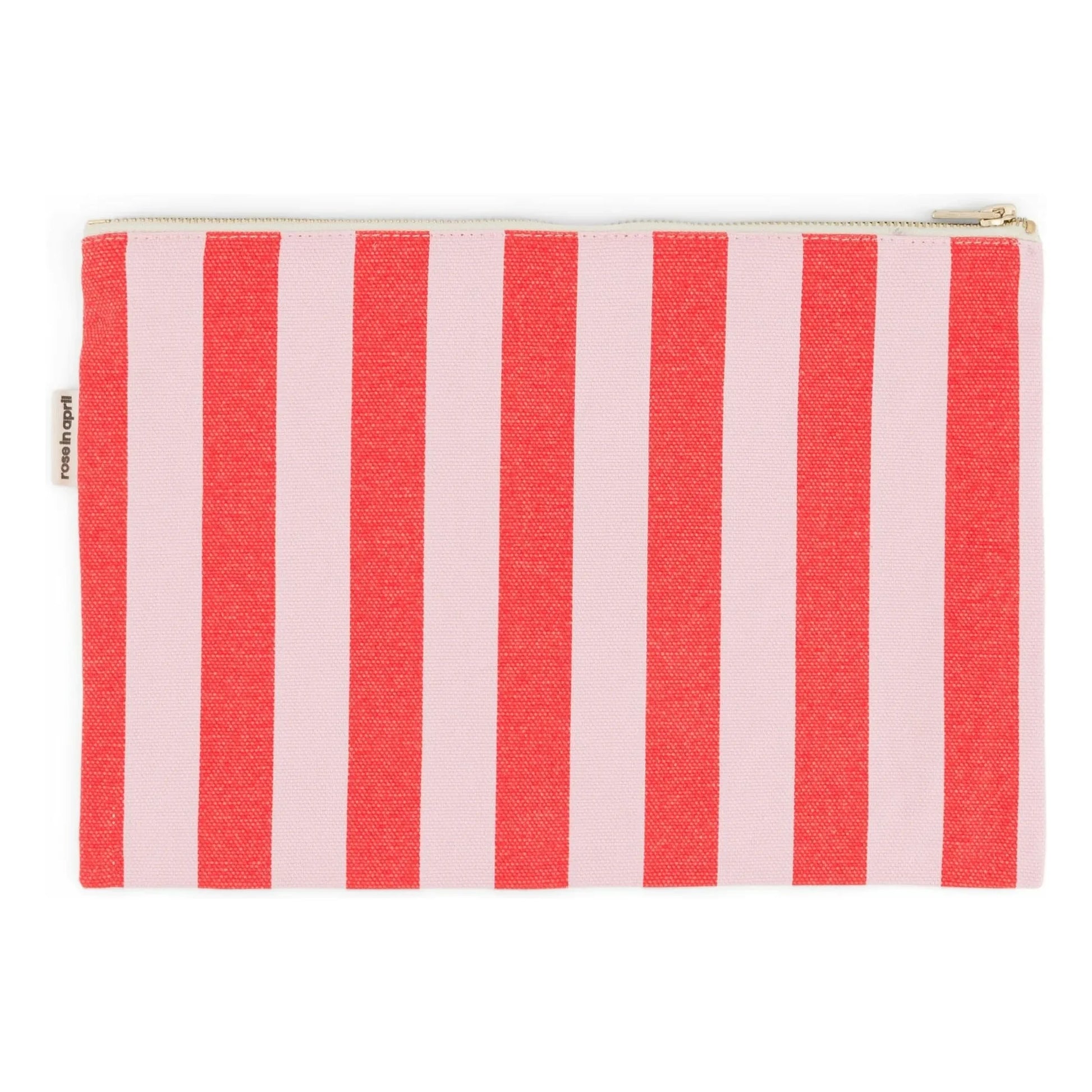 Rose in April - Lili striped clutch bag | Red