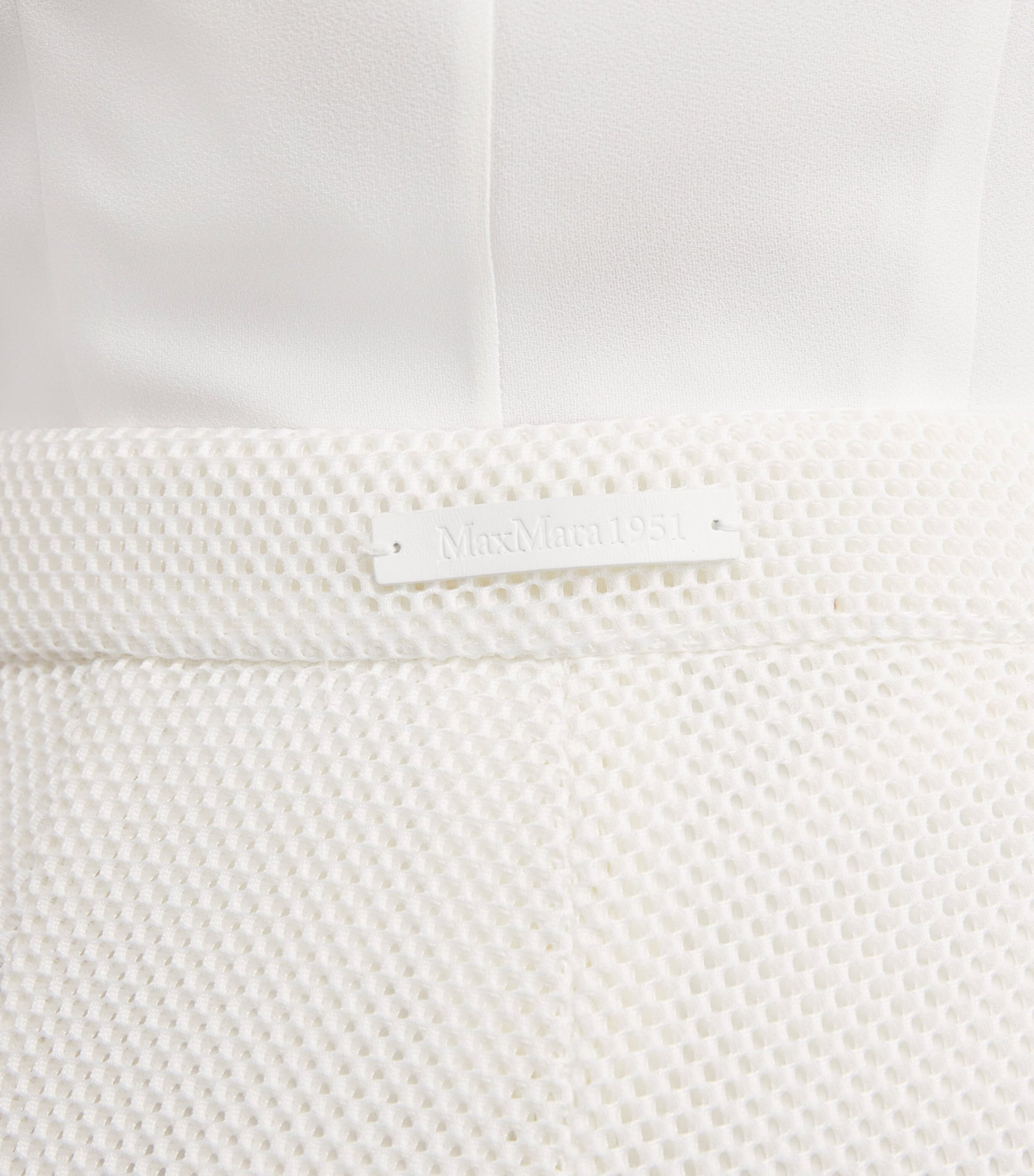 Max Mara White Mesh Jersey Shorts