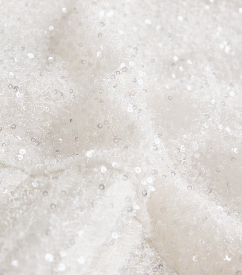 Kiki de Montparnasse Ivory Tulle Sequin-Embellished Ange Mini Dress