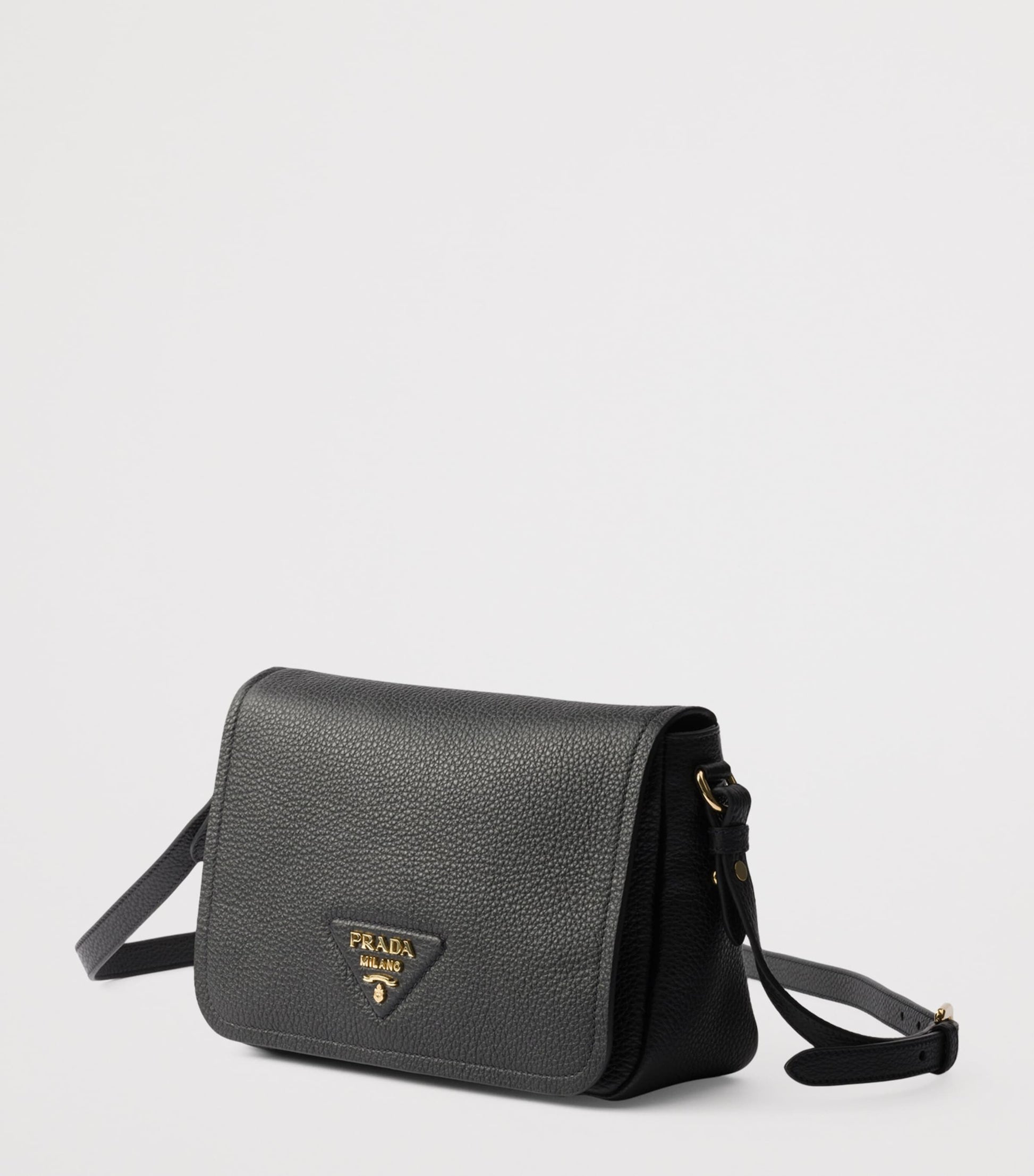 Prada Black Leather Cross-Body Bag