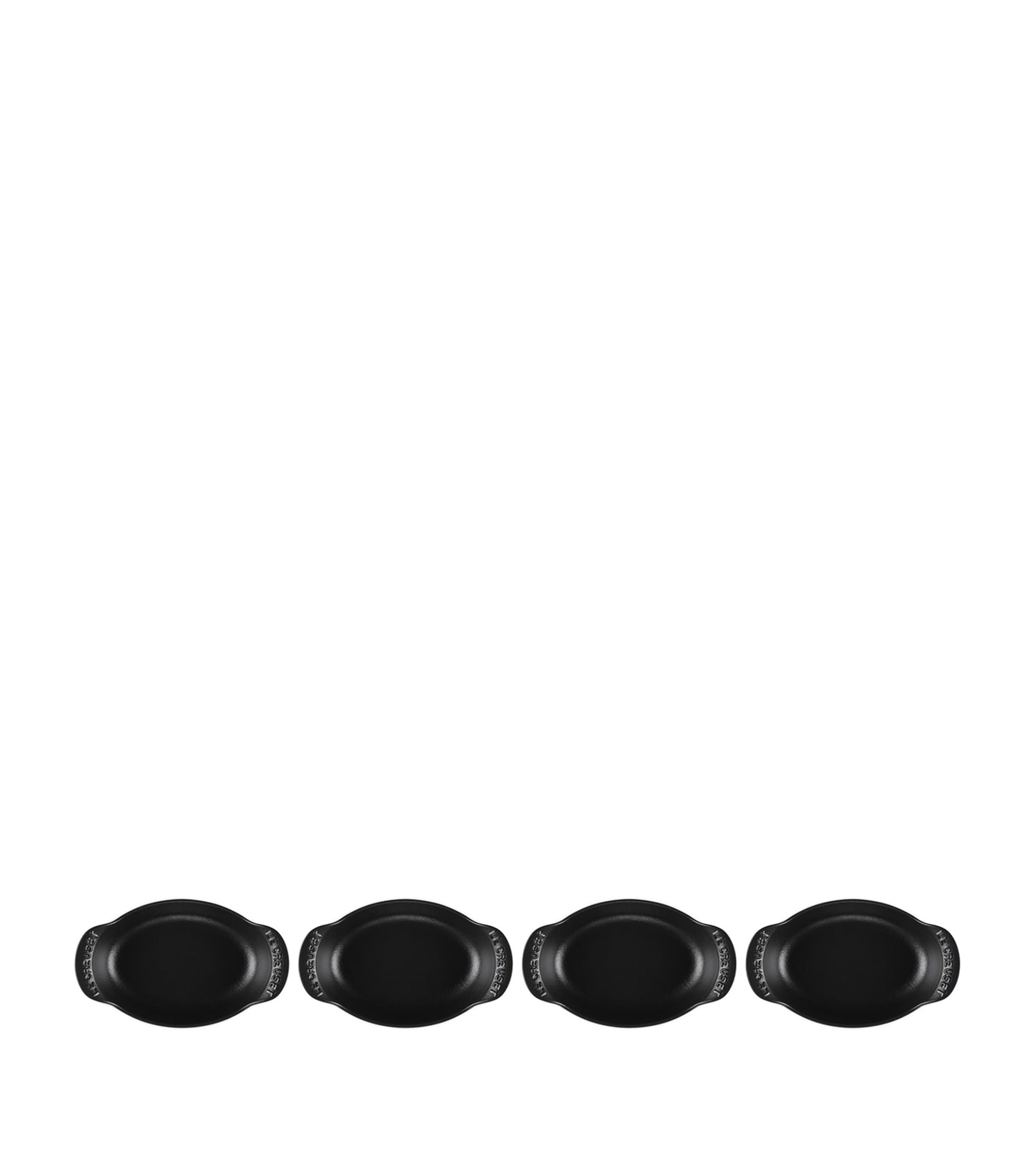 Le Creuset Set of 4 Cast Iron Gourmand Oval Mini Bakers (15cm)
