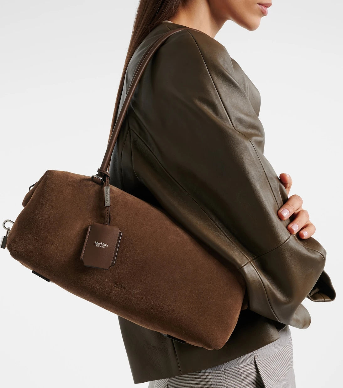 Max Mara - Medium suede shoulder bag