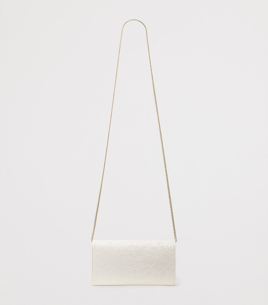 Jimmy Choo Ivory Lace Emmie Clutch Bag