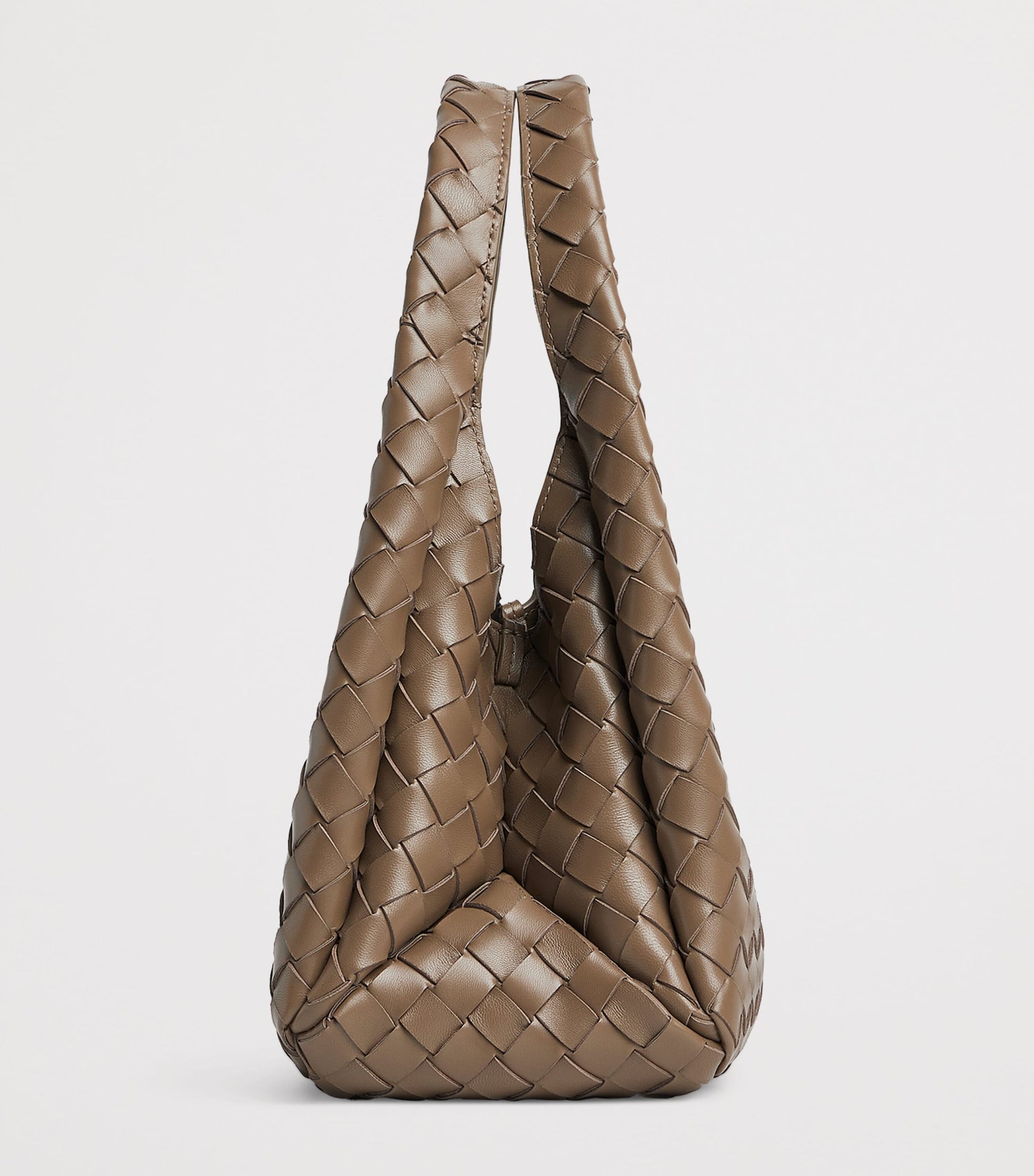 Small Leather Intrecciato Campana Shoulder Bag