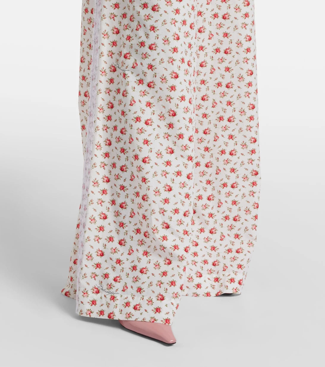 Dolce&Gabbana - Floral cotton-blend poplin wide-leg pants
