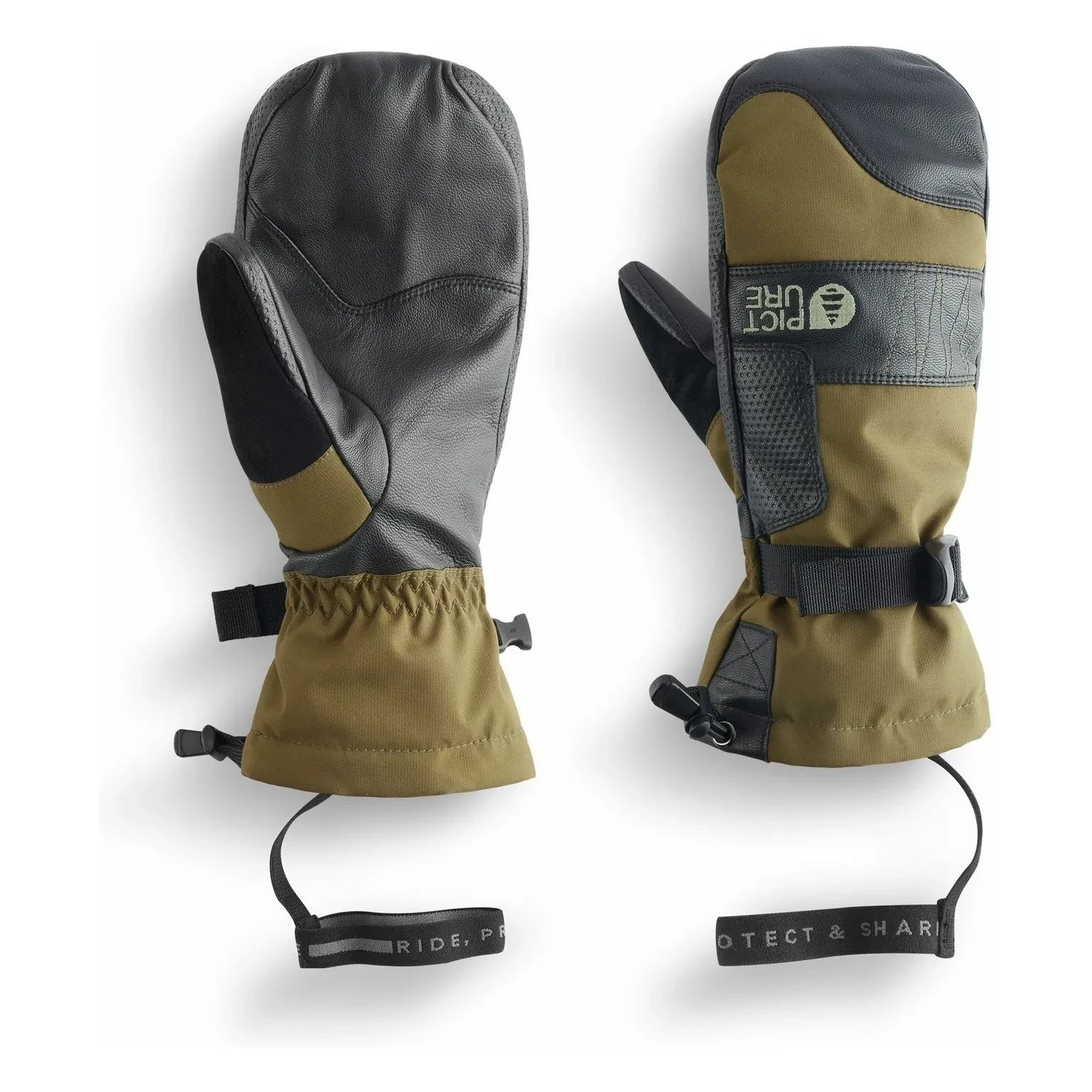Picture - Anna Ski Mittens | Khaki