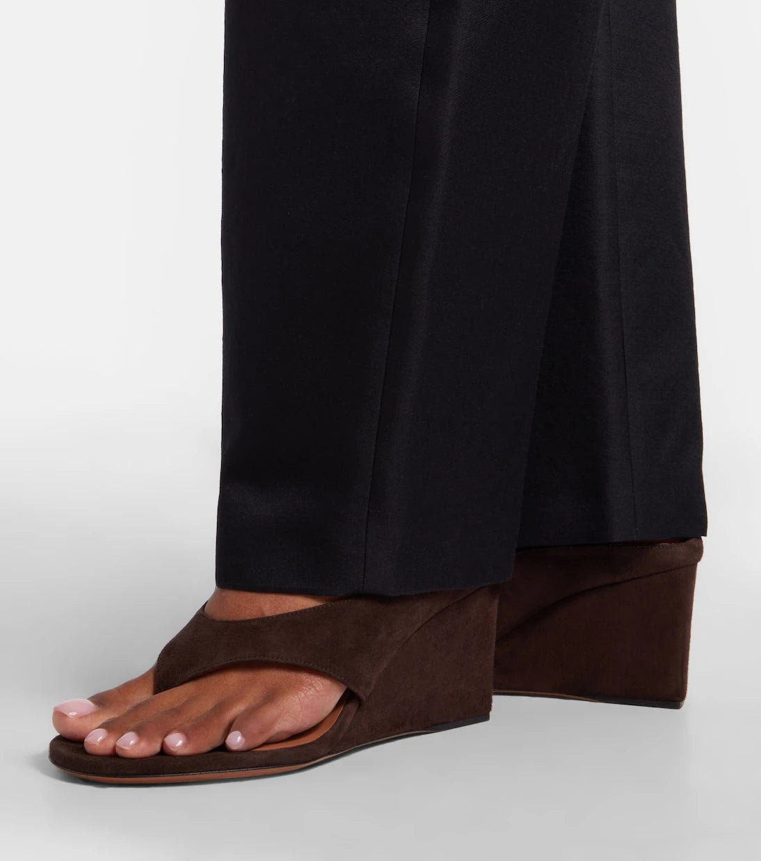 Alaïa - Cube suede wedge sandals
