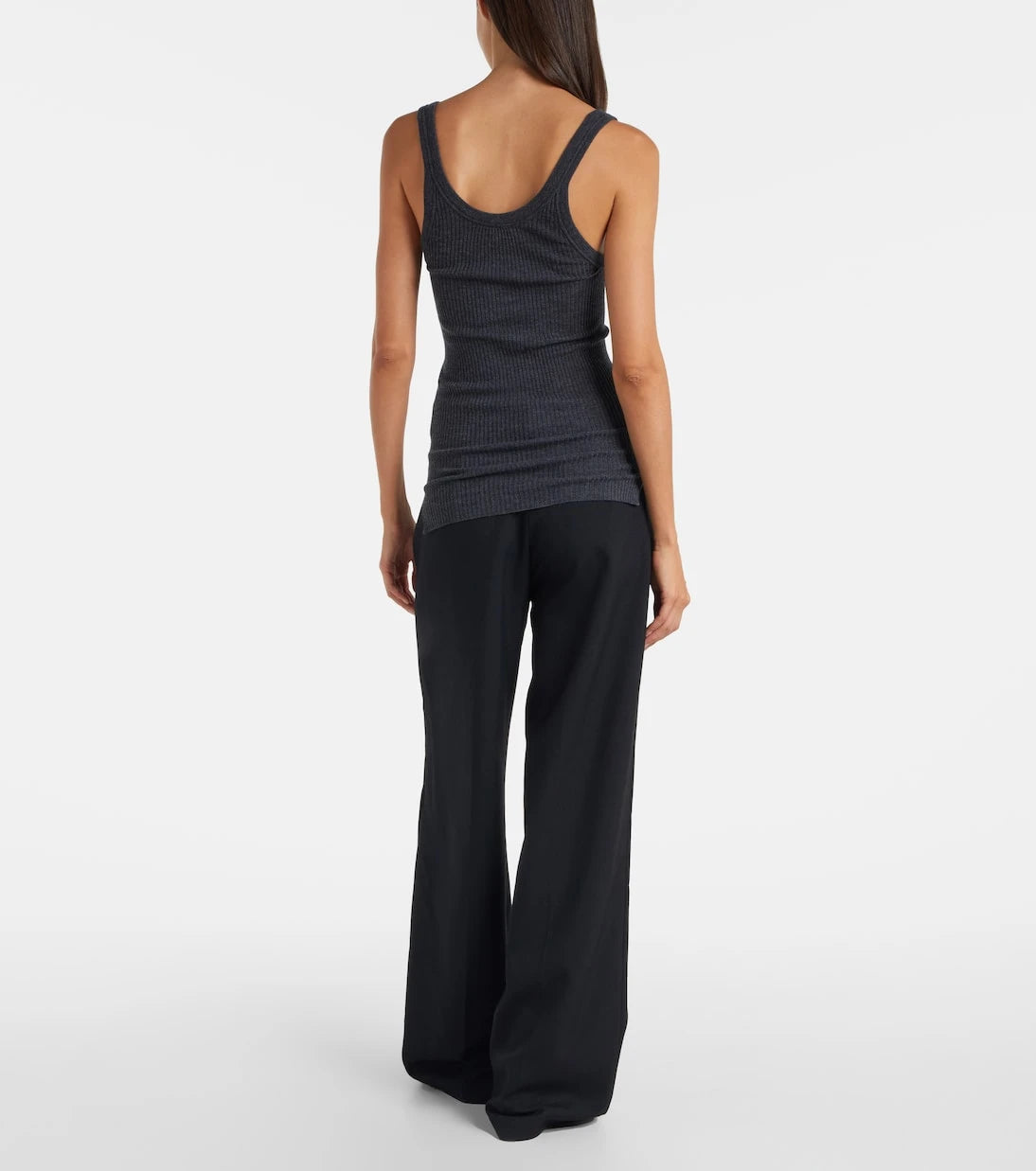 Calvin Klein Collection - توب Ella من الصوف المحبوك والمضلع