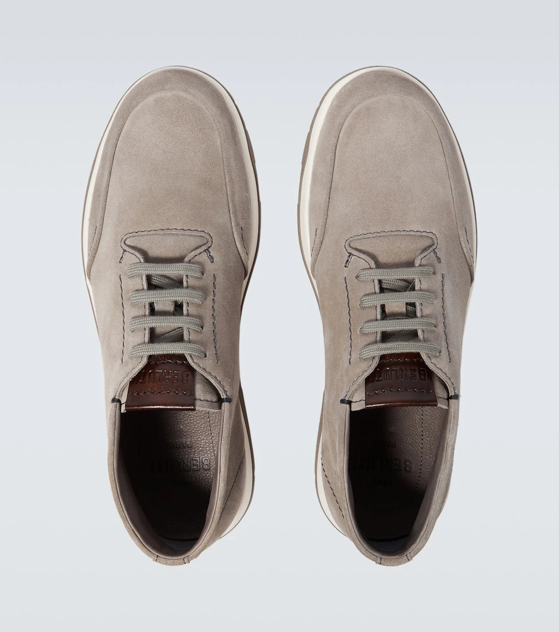 Berluti - Echappée Scritto Mid Top suede Derby shoes