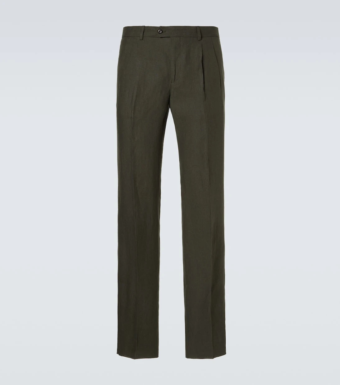 Rubinacci - Pleated linen slim pants