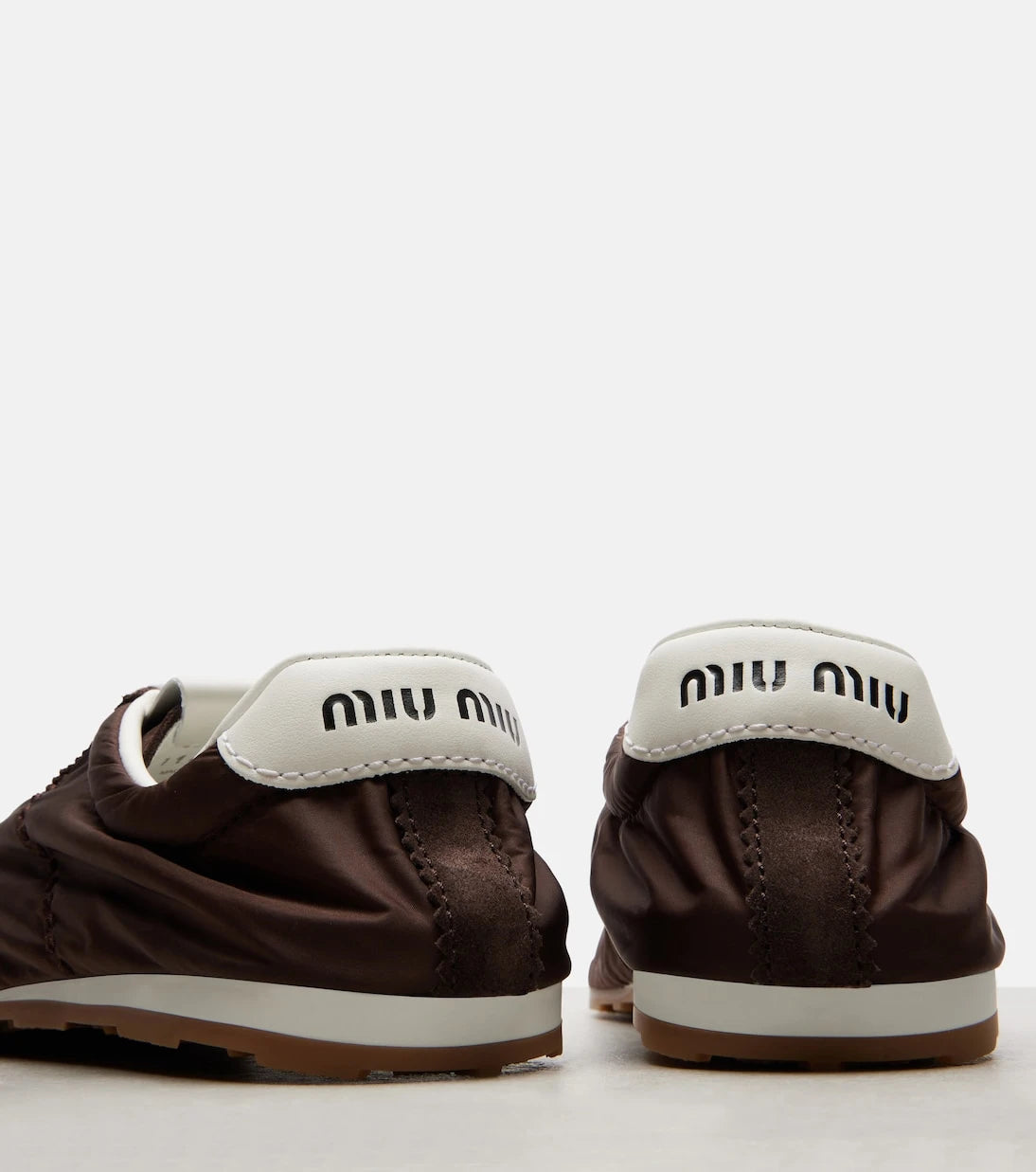 Miu Miu - Plume suede-trimmed sneakers